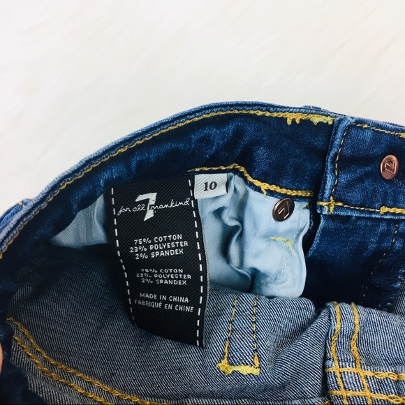 7 For All Mankind Denim Jean Shorts Size 10 - Picture 2 of 7